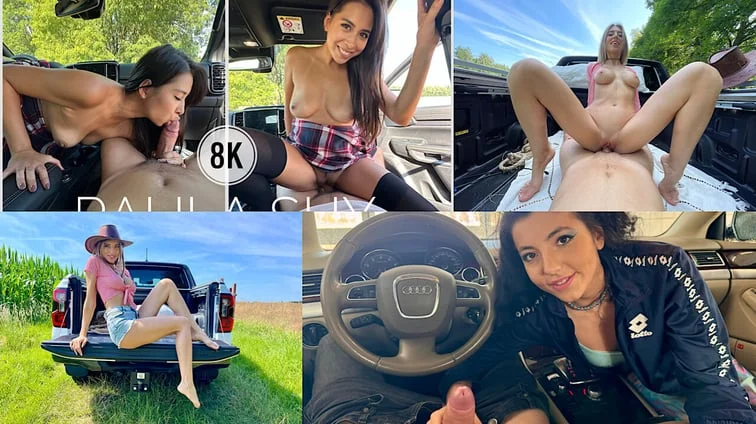 4 Gorgeous Models Love Sex In The Car VR Adult Videos