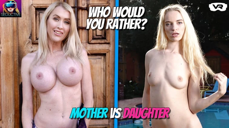Battle Of Blondes Big Tits Mom Vs Hot Young Teen VR